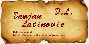 Damjan Latinović vizit kartica